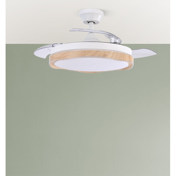 Ventilador Dc Blondi Blanco/haya 72w 3aspas 107d 7200lm 6vel 3000k,4500k,6000k, Remoto+temporizador+memoria - Image 4