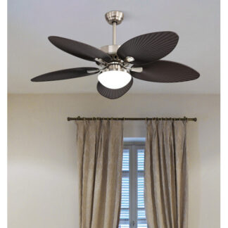 Ventilador Dc Borasco 24w Niq/marron 5 Asp.6 Vel 132d 2950lm Remoto.memor.y Temp.3000-4000-6000k