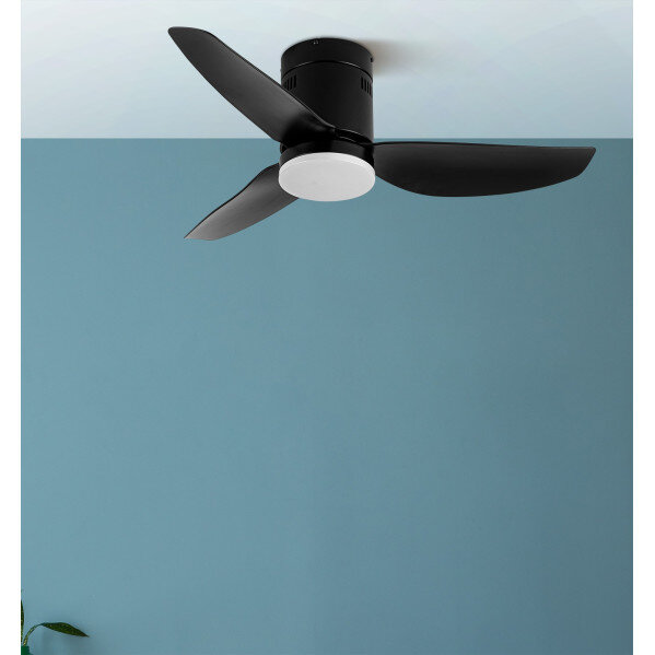 Ventilador Dc Borax 20w Negro 3aspas 6vel 3000-4000-6500k 2350lm Remoto, Memoria Y Temporizador 27x101x101cm - Image 4