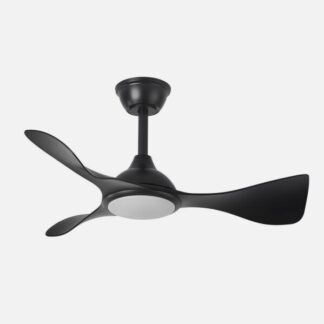 Ventilador Dc Caiman 36w 3600lm Negro 89d 3aspas 6vel 3000-4500-6500k Remoto+reg.intensidad+memoria+temporizador