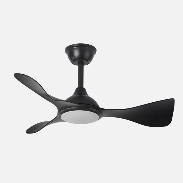 Ventilador Dc Caiman 36w 3600lm Negro 89d 3aspas 6vel 3000-4500-6500k Remoto+reg.intensidad+memoria+temporizador