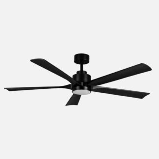 Ventilador Dc Cairo 24w 2400lm Negro 5aspas 132d  3000k,4500k,6000k Remoto+temporizador+memoria