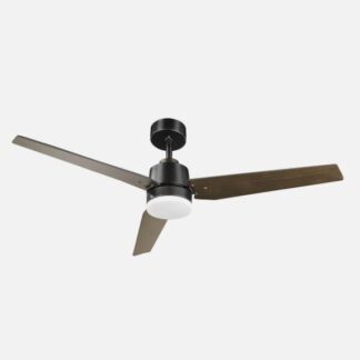 Ventilador Dc Captus 22w Negro 3aspas Negro/roble 132d Reg. Intensidad 2180lm 3000k,4000k,6000k Remoto+ Temporizador+ Memoria