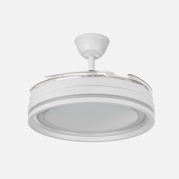 Ventilador Dc Cerrato Blanco 59w 4aspas Desplegables 107d 6980lm 6vel 3000k,4000k,6000k, Remoto+reg.intens.+temporizador+memoria - Image 2
