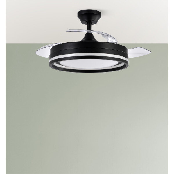Ventilador Dc Cerrato Negro 72w 3aspas Desplegables 107d 7200lm 6vel 3000k,4000k,6000k, Remoto+temporizador+memoria - Image 4