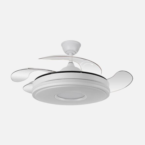 Ventilador Dc Dani 59w 6980lm Blanco 4aspas 6velocidades 106d 3000-4200-6500k Remoto+Reg.Intensidad+memoria+temporizador 24
