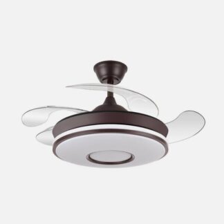 Ventilador Dc Dani Mini 59w Marron 4asp 91d 6980lm 3000-4000-6000k Reg.intensidad Remoto,memoria,temporizador