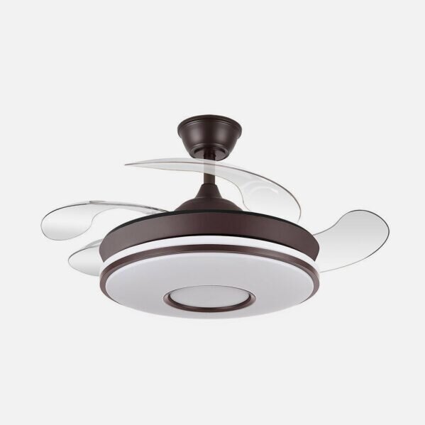 Ventilador Dc Dani Mini 59w Marron 4asp 91d 6980lm 3000-4000-6000k Reg.intensidad Remoto,memoria,temporizador