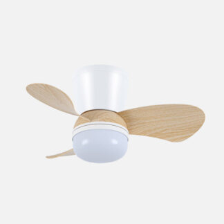 Ventilador Dc Enoc 15w 1800lm Blanco/haya 3aspas 58d 3000k-4200k-6500k Regulable Intensidad+ Remoto+temporizador+memoria