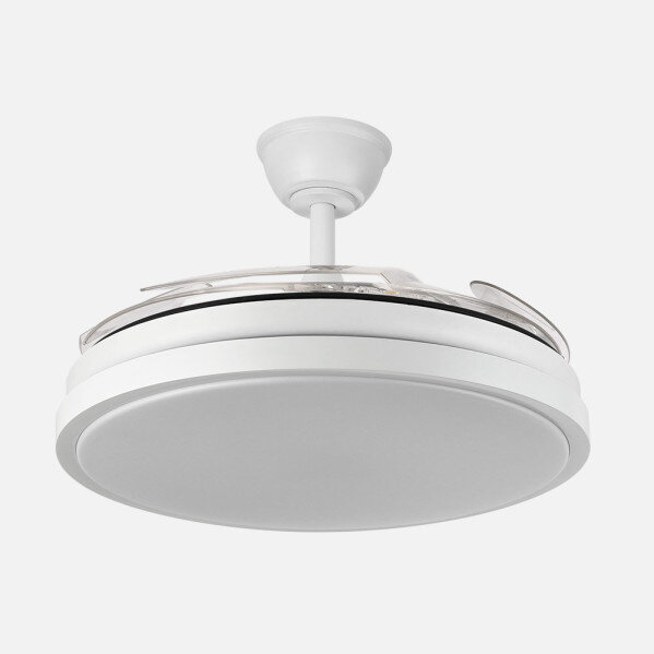 Ventilador Dc Escorpion 59w Blanco 4aspas desplegables 107d Reg.intensidad 6980lm 3000-4000-6000k Remoto+ Temporizador+ Memoria - Image 3