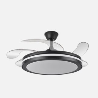 Ventilador Dc Esparta Maxi 80w 10255lm Negro 132d 5asp 3000-4000-6000k Remoto+temporizador+memoria