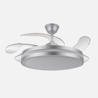 Ventilador Dc Esparta Maxi 80w 10255lm Plata 132d 5asp 3000-4000-6000k Remoto+temporizador+memoria