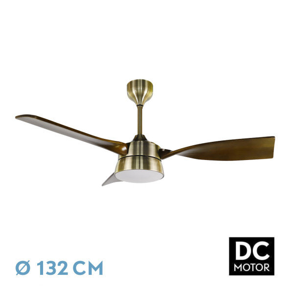 Ventilador Dc Estio 24w Cuero/roble 3aspas132d Regulable Intensidad 2650lm 3000k,4000k,6000k Remoto+temporizador+mamoria - Image 2
