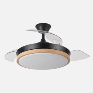 Ventilador Dc Evros Negro/hay 59w 6980lm 91d 3aspas 3000-4000-6000k Remoto, Tempor, Memoria