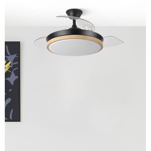 Ventilador Dc Evros Negro/hay 59w 6980lm 91d 3aspas 3000-4000-6000k Remoto, Tempor, Memoria - Image 3