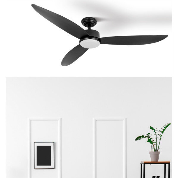 Ventilador Dc Genil 24w Negro 3aspas 6vel 132d 2424lm 3000-4000-6500k Remoto+temporizador+memoria - Image 4