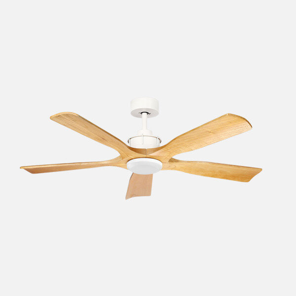 Ventilador Dc Letur 18w Blanco/haya 5aspas 6vel 132d 2250lm 3000-4500-6500k Remoto+memoria+temporizador - Image 2