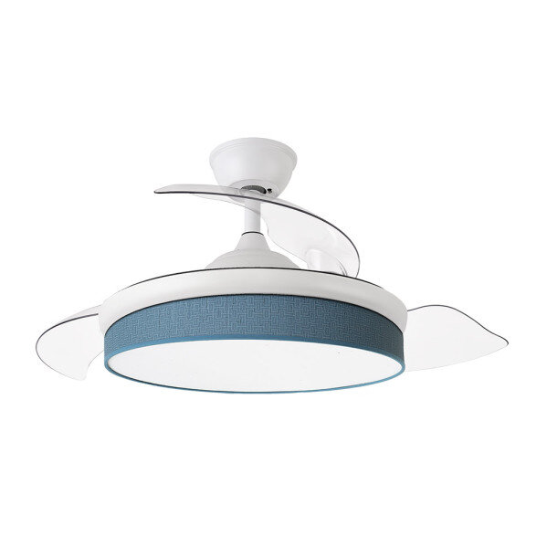 Ventilador Dc Moda 72w Blanco/azul 108d 3aspas 7200lm 3000k,4000k,6000k Remoto+memoria+temporizador - Image 2