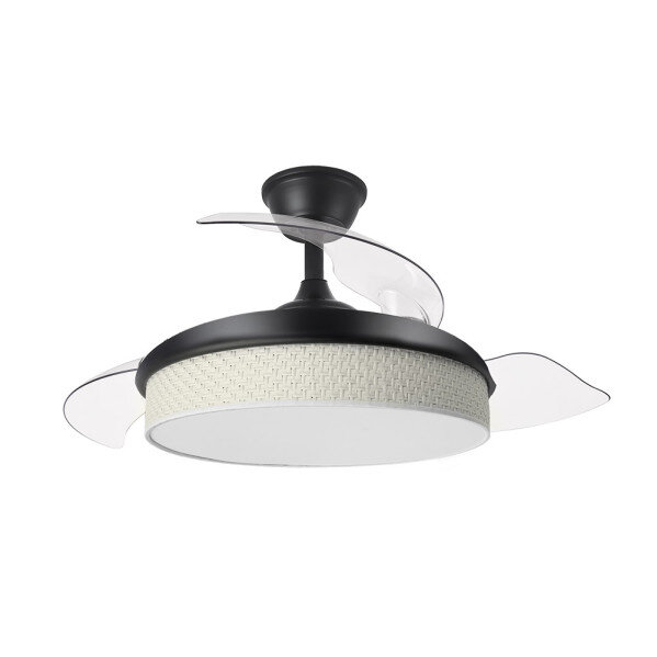 Ventilador Dc Moda 72w Negro/cañizo Blanco 91d 3aspas 7200lm 3000-4000-6000k Remoto+ Memoria+ Temporizador - Image 2