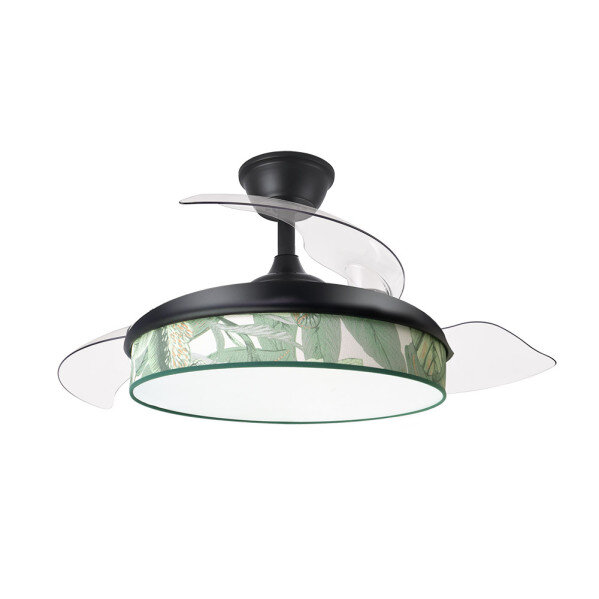 Ventilador Dc Moda 72w Negro/hoja Verde 108d 3aspas 7200lm 3000k,4000k,6000k Remoto+memoria+temporizador - Image 2