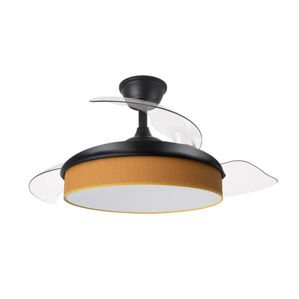 Ventilador Dc Moda 72w Negro/naranja 108d 3aspas 7200lm 3000-4000-6000k Remoto+memoria+temporizador - Image 2
