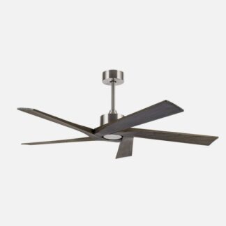 Ventilador Dc Nadir Niquel/rustico Sin Luz 5 Aspas 142,2d C/control Remoto Y Temporizador