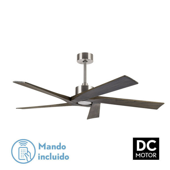 Ventilador Dc Nadir Niquel/rustico Sin Luz 5 Aspas 142,2d C/control Remoto Y Temporizador - Image 2