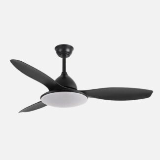 Ventilador Dc Negro Yael 72w 3000-4000-6000k 122d 7200Llm 3 Aspas, Remoto+temporizador+memoria