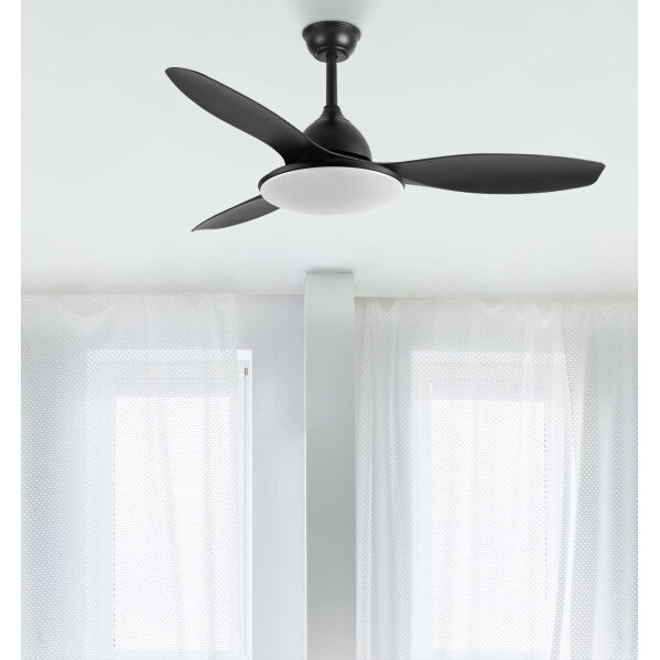 Ventilador Dc Negro Yael 72w 3000-4000-6000k 122d 7200Llm 3 Aspas, Remoto+temporizador+memoria - Image 2