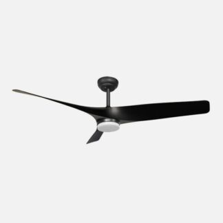 Ventilador Dc Niger 22w Negro 3aspas 132d 6vel. Regulable Intensidad 2180lm 3000k,4000k,6000k Remoto+temporizador+memoria