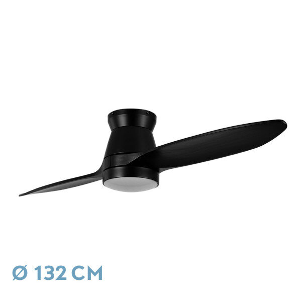 Ventilador Dc Nordic 24w 2400lm Negro 2 Aspas 132d 3000k,4500k,6000k, Remoto+temporizador+memoria - Image 2