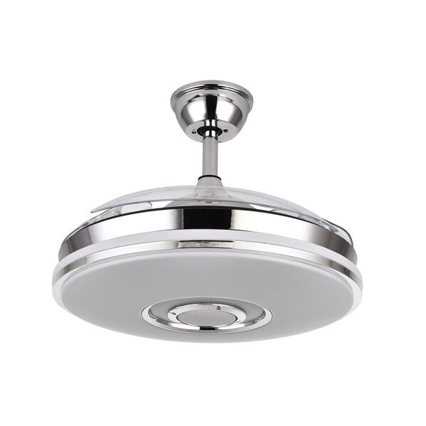 Ventilador Dc Noto 72w 6120lm Cromo 3asp.desp.108d 3 Colores+rgb Bluetooth, Remoto, Memoria Y Altavoz - Image 2