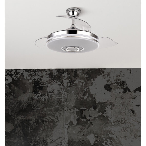 Ventilador Dc Noto 72w 6120lm Cromo 3asp.desp.108d 3 Colores+rgb Bluetooth, Remoto, Memoria Y Altavoz - Image 4