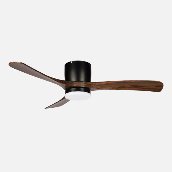 Ventilador Dc Paterna 18w Negro/roble 3aspas 6vel 117d 2250lm 3000-4500-6500k Remoto+memoria+temporizador