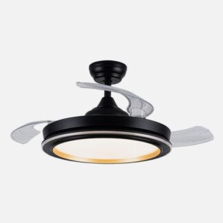 Ventilador Dc Picolo 72w 6226lm Negro/oro 3 Aspas Desp. 106d 3000-4000-6500k Remoto, Memoria