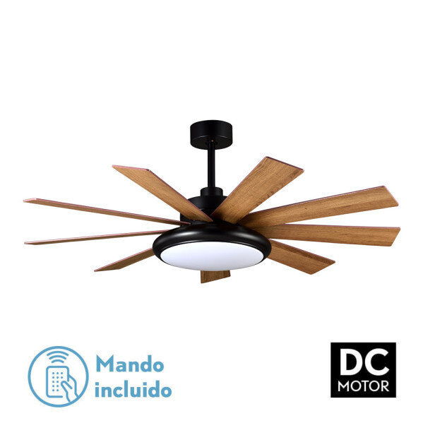 Ventilador DC Pireo 36w Negro 9 Aspas Roble/haya 6 Vel 3000k, 4500k, 6000k 3800lm 132d C/Remoto, Memoria Y Temporizador - Image 2