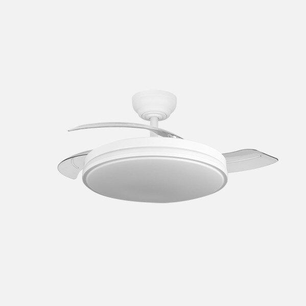 Ventilador Dc Relampago 60w Blanco 3asp.107d 6980 Lm 36x48/107cm 3col.remoto+memoria+temporizador+reg.intensidad