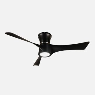 Ventilador Dc Tianas 18w Negro 3aspas 132d Regulable Intensidad 2250lm 3000k,4000k,6000k Remoto+temporizador+memoria