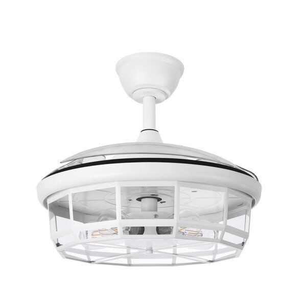 Ventilador Dc Tornado Blanco 5xe27 107d 3aspas Desplegables 6velocidades C/remoto Y Temporizador - Image 2