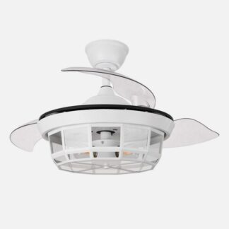 Ventilador Dc Tornado Mini Blanco 3xe27 91d 3aspas Desplegables 6velocidades C/remoto Y Temporizador