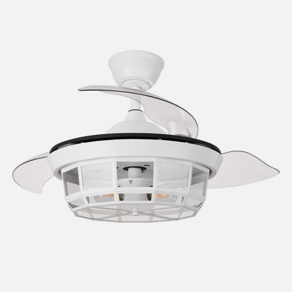 Ventilador Dc Tornado Mini Blanco 3xe27 91d 3aspas Desplegables 6velocidades C/remoto Y Temporizador