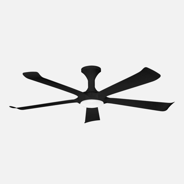 Ventilador Dc Vinaros 18w Negro 5aspas 6vel 144d 2250lm 3000-4500-6500k Remoto+memoria+temporizador