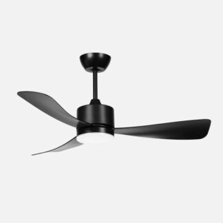 Ventilador Dc Yeste 18w Negro 3aspas 6vel 106d 2250lm 3000-4500-6500k Remoto+memoria+temporizador