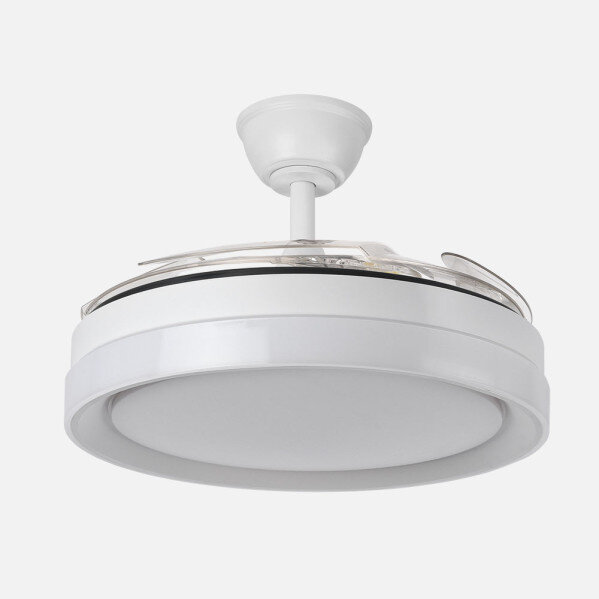 Ventilador Dc Zenit Blanco 59w 4aspas desplegables 107d 6980lm 6vel 3000k,4000k,6000k Remoto+reg.intens.+temporizador+memoria - Image 2
