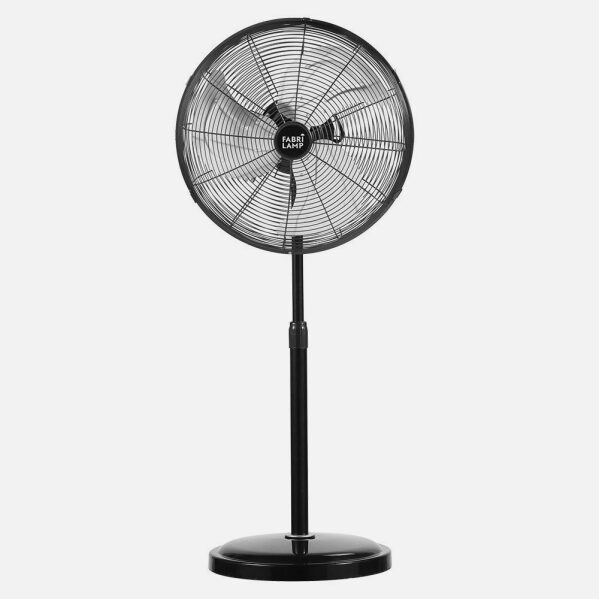 Ventilador De Pie Africo 120w Negro Regx55x55 Cm 3 Velocidades Fijo Y Rotatorio