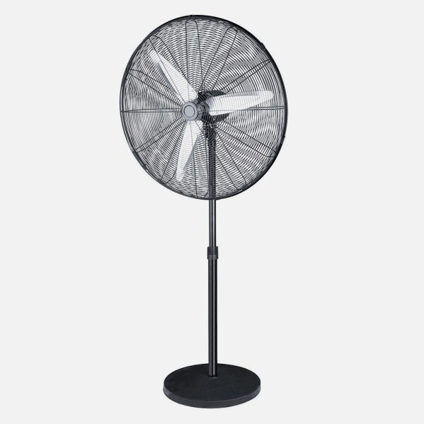 Ventilador De Pie Alarcon 120w Negro 3vel 55d 3asp Aluminio Plata Orientable Y Oscilante