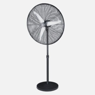 Ventilador De Pie Alarcon 180w Negro 3vel 65d 3asp Aluminio Plata Orientable Y Oscilante