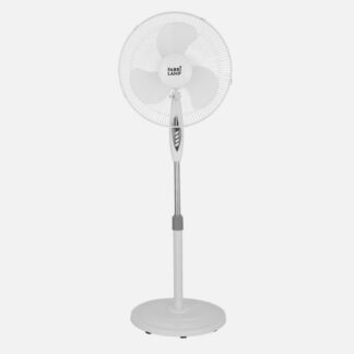 Ventilador De Pie Bise Blanc 3 Vel 45w Regx43x40cm Oscilante 3 Aspas Blancas C/remoto Y Temporizador