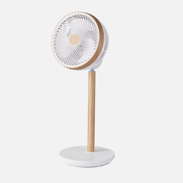 Ventilador De Pie Colibri Blanco/haya 25w 12vel 70x 28,5x28,5cm 3asp Motor Dc C/remoto Y Temporizador