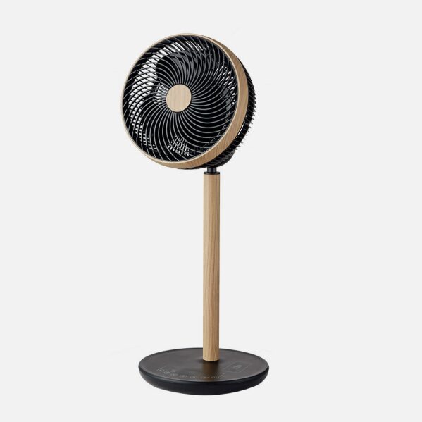 Ventilador De Pie Colibri Negro/haya 25w 12vel 70x28,5x28,5cm 3asp Motor Dc C/remoto Y Temporizador